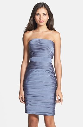 Monique Lhuillier ML Bridesmaids Ruched Strapless Cationic Chiffon Dress (Nordstrom Exclusive) (Regular & Plus Size)