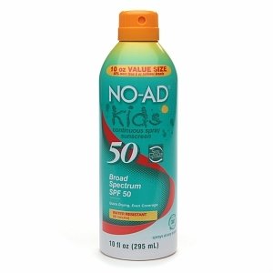 NO-AD Kids Continuous Spray Sunscreen, SPF 50