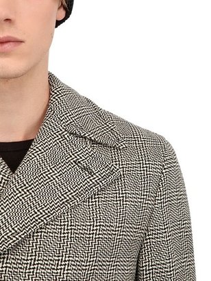 Façonnable Optical Prince Of Wales Wool Coat
