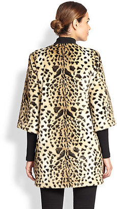 Saks Fifth Avenue Donna Salyers for Faux Fur Leopard-Print Jacket