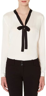 The Limited Colorblock Bow Blouse