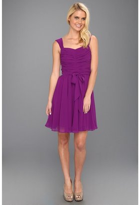 Ivy & Blu Maggy Boutique - Ruched Bodice Dress With Sash (Deep Violet) - Apparel