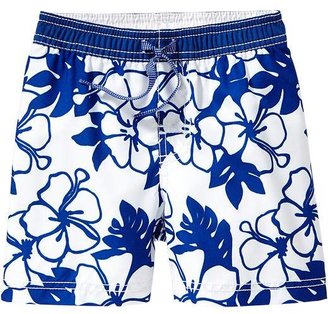 Old Navy Hibiscus-Print Swim Trunks for Baby