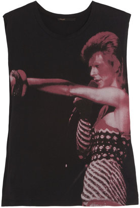 Maje Stars David Bowie-print cotton tank