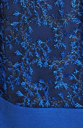 Eva Franco 'Cecil' Illusion Yoke Textured Fit & Flare Dress