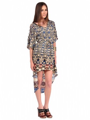 Romeo & Juliet Couture Hi Low Printed Woven Dress