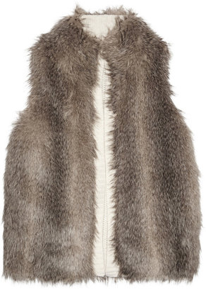 MICHAEL Michael Kors Reversible faux fur and cable-knit gilet