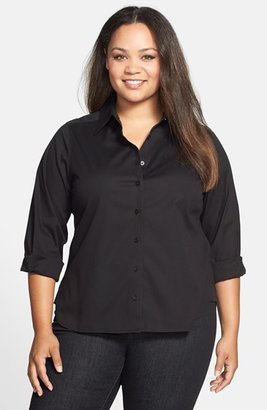 Foxcroft High/Low Shaped Shirt (Plus Size)