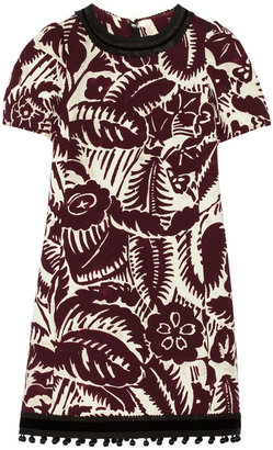 Marc Jacobs Printed cotton, wool and silk-blend mini dress