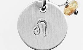 Nashelle Semiprecious Birthstone Sterling Silver Zodiac Mini Disc Necklace