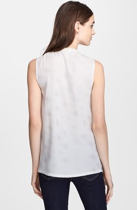 L'Agence Foiled Georgette Silk Top
