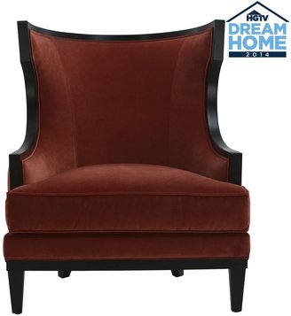 Ethan Allen Corrine Chair, Terracotta/Black