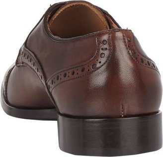 Barneys New York MEN'S PERFORATED CAP-TOE BLUCHERS-BROWN SIZE 8