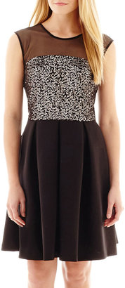 Studio 1 Sleeveless Sequin Fit-and-Flare Dress
