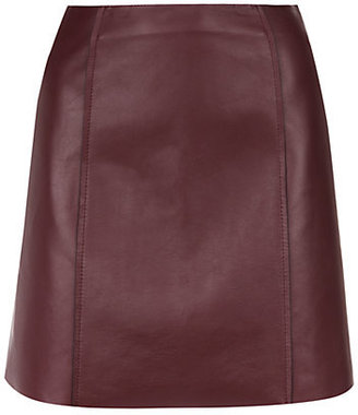 Alexander Wang T by Bonded Leather Mini Skirt