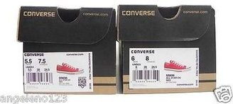 Converse Shoes All Star Red White Low Chucks Women Chuck Taylor Canvas Sneakers
