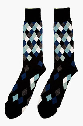 Paul Smith Black Diamond Pattern Socks