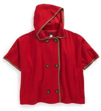 Tea Collection 'Rotkappchen' Hooded Poncho (Toddler Girls, Little Girls & Big Girls)
