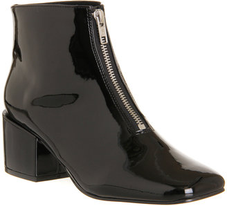 Cheap Monday Square Toe Zip Boot Black Patent - Ankle Boots
