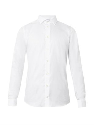 Richard James Spread-collar cotton shirt