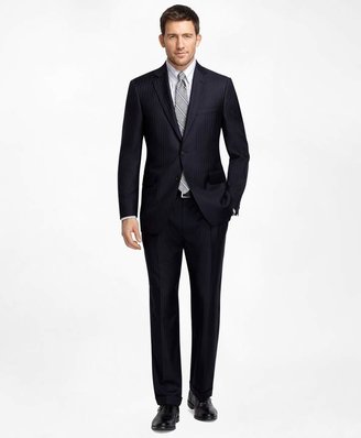 Brooks Brothers Madison Fit Navy with Light Blue Pinstripe 1818 Suit