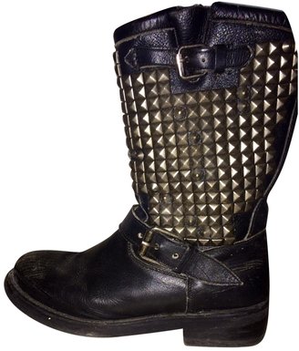 Ash Black Leather Boots