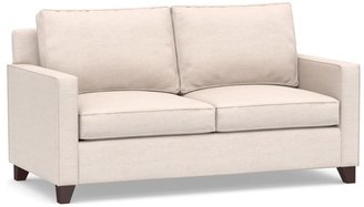 Pottery Barn Cameron Square Arm Upholstered Sleeper Sofa with Memory Foam Mattress