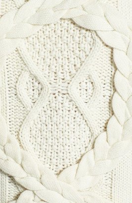 Eleven Paris 'Farille' Shoulder Zip Braided Cable Knit Sweater