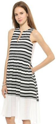 Tibi Sleeveless Summer Stripe Dress