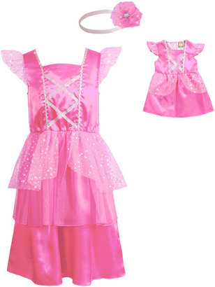 Dollie & Me Hot Pink Princess Dress Set & Doll Outfit - Girls