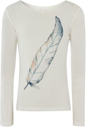 Name It Girls feather print t-shirt