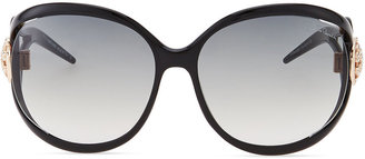 Roberto Cavalli Grafias Gradient Sunglasses with Crystal Logo