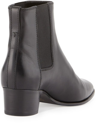 Tom Ford Chelsea Low-Heel Calfskin Boot, Black