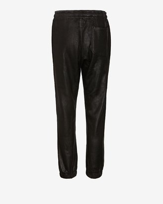 NSF Leather Like Sweatpant: Black