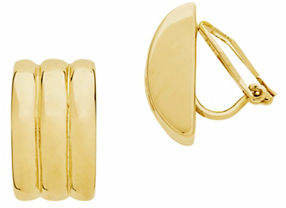 Lauren Ralph Lauren Medium Ribbed Clip-GOLD-One Size