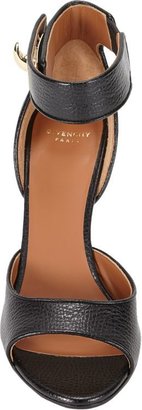 Givenchy Women's Horn Turn Lock Ankle-strap Sandals-Black