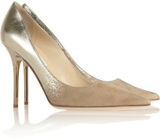Jimmy Choo Abel degradé metallic leather and suede pumps