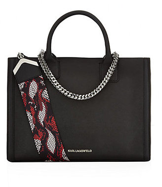 Karl Lagerfeld Paris Rock Saffiano Leather Crossbody Bag