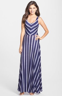 Nordstrom FELICITY & COCO Stripe Scoop Neck Maxi Dress Exclusive)