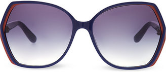 Marc Jacobs Overlap Frames Rectangle Sunglasses, Women's, Blue Red
