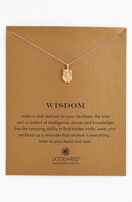 Dogeared 'Reminder - Wisdom' Boxed Owl Pendant Necklace