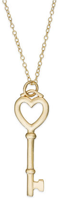 Bernini 5968 Giani Bernini Heart Key Pendant Necklace in 24k Gold over Sterling Silver