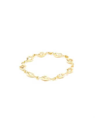 Natasha Collis 18 K Yellow Gold and Diamonds Nugget Chain Ring