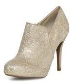 Dorothy Perkins Womens Gold glitter shoe boots- Gold