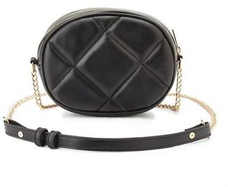 Charlotte Russe Quilted Chain Strap Cross-Body Handbag
