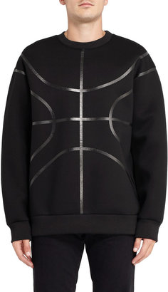 Givenchy Tape-Embellished Neoprene Sweatshirt