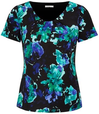 Jacques Vert Blurred Floral Top