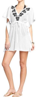 Old Navy Women's Embroidered Gauze Swim Cover-Ups