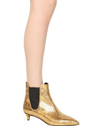 Giuseppe Zanotti 35mm Python Printed Leather Ankle Boots