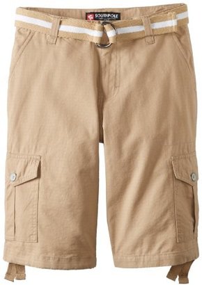 Southpole Kids Big Boys' All Over Print Cargo Shorts with Matching Color Belt